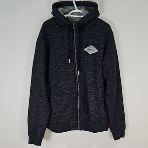 O'Neill XL Black And Gray Zip-Up Hoodie